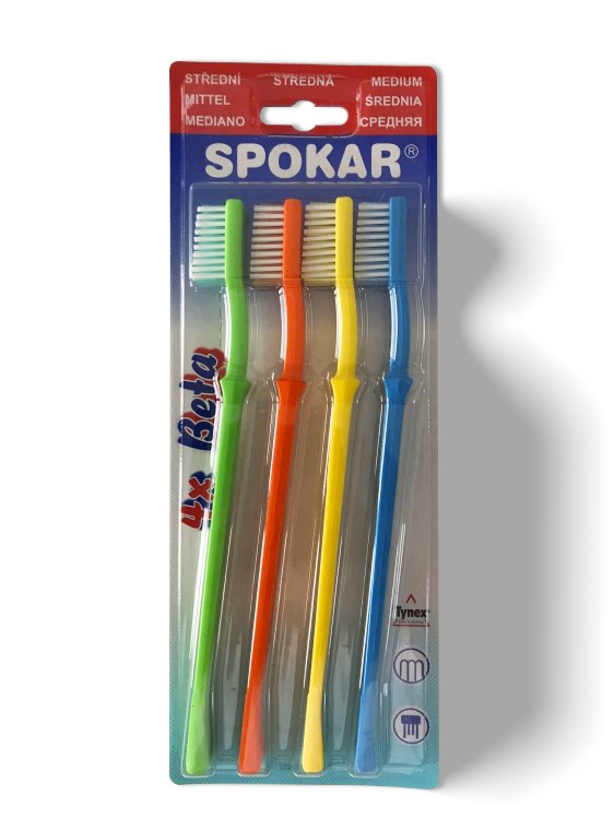 ZK Spokar Beta Medium 4ks v baleni | Kartáčnické výrobky - Zubní kartáčky ZK Spokar Beta Medium 4ks v baleni | Kartáčnické výrobky - Zubní kartáčky